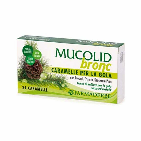 Mucolid Immuno-bronc pastile za suho in razdraženo grlo s propolisom 24 pastil